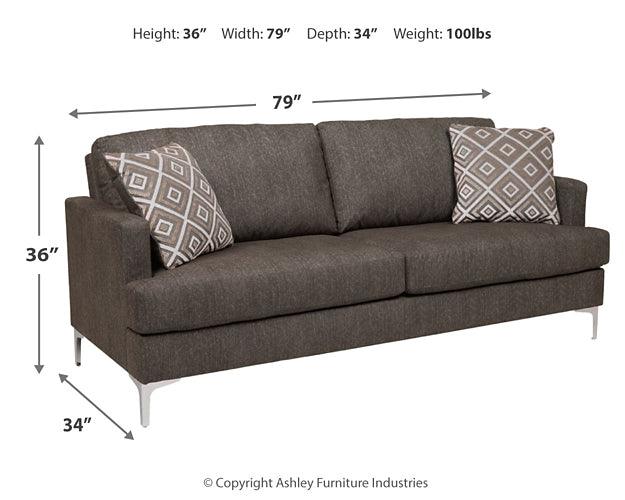 Arcola RTA Sofa 82604S1 Black/Gray Contemporary Stationary Upholstery By Ashley - sofafair.com