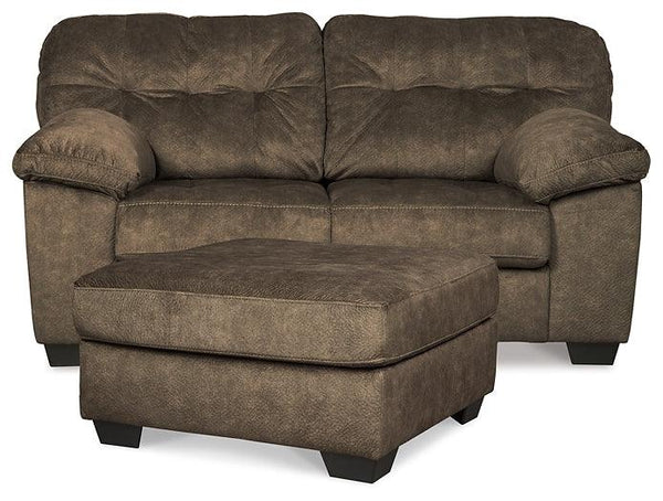 Accrington Loveseat with Ottoman 70508U1 Earth Contemporary Stationary Upholstery Package By AFI - sofafair.com