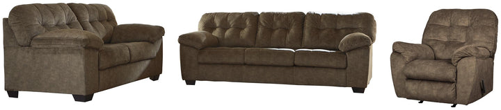 Accrington Sofa and Loveseat with Recliner 70508U5 Earth Contemporary Stationary Upholstery Package By AFI - sofafair.com