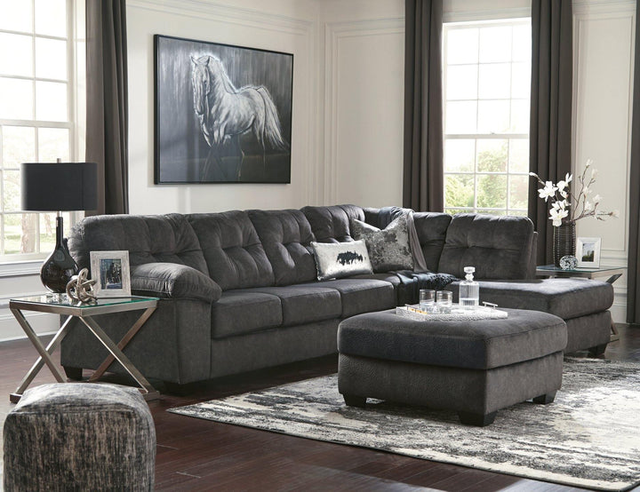 Accrington 2Piece Sleeper Sectional with Chaise 70509S4 Granite Contemporary Stationary Sectionals By AFI - sofafair.com