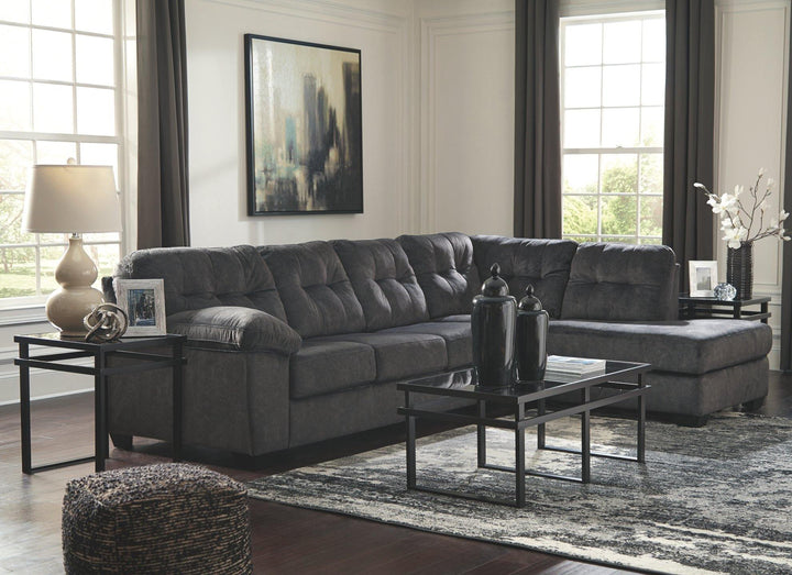 Accrington 2Piece Sectional with Chaise 70509S3 Granite Contemporary Stationary Sectionals By AFI - sofafair.com