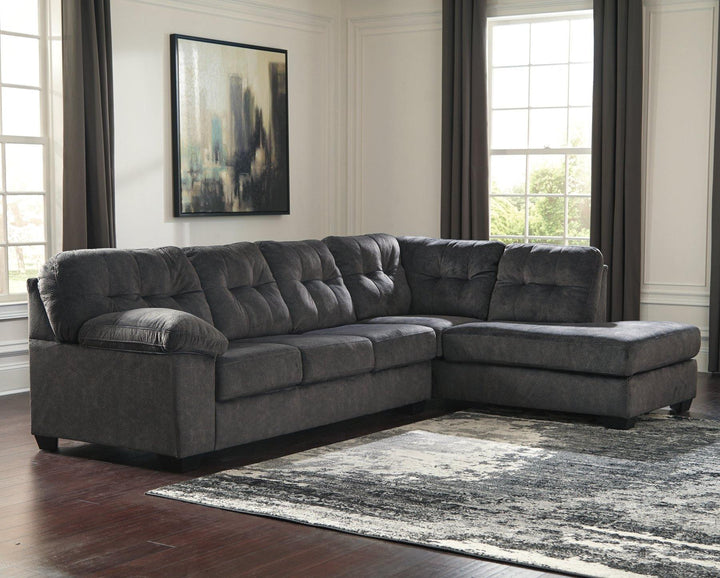Accrington 2Piece Sleeper Sectional with Chaise 70509S4 Granite Contemporary Stationary Sectionals By AFI - sofafair.com