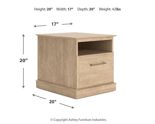 Elmferd File Cabinet H302-12 Brown/Beige Contemporary Home Office Storage By Ashley - sofafair.com