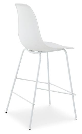 Forestead Counter Height Bar Stool D130-224 White Contemporary Barstool By Ashley - sofafair.com