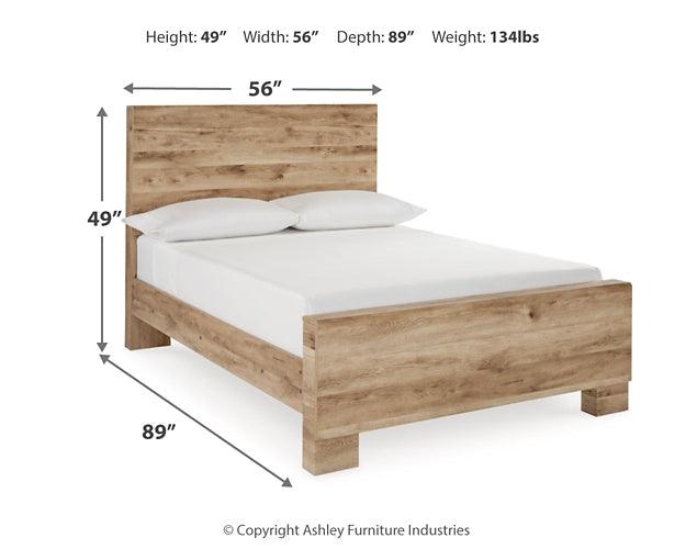 Hyanna Full Panel Bed B1050B21 Brown/Beige Contemporary Youth Beds By Ashley - sofafair.com