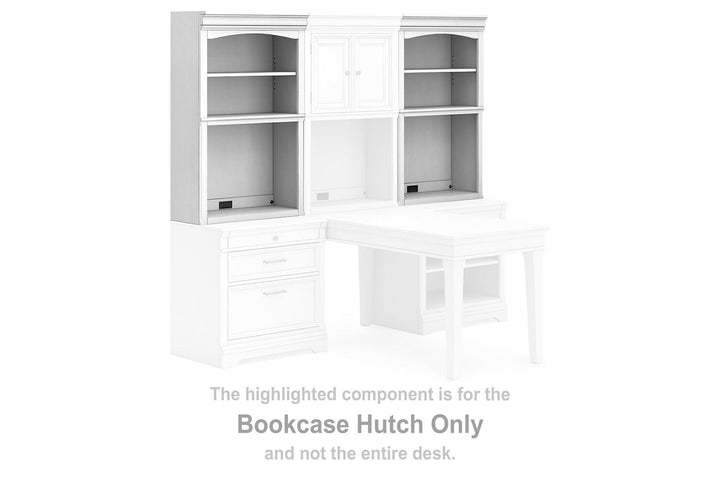 Kanwyn Bookcase H777H8 White Traditional Home Office Cases By Ashley - sofafair.com