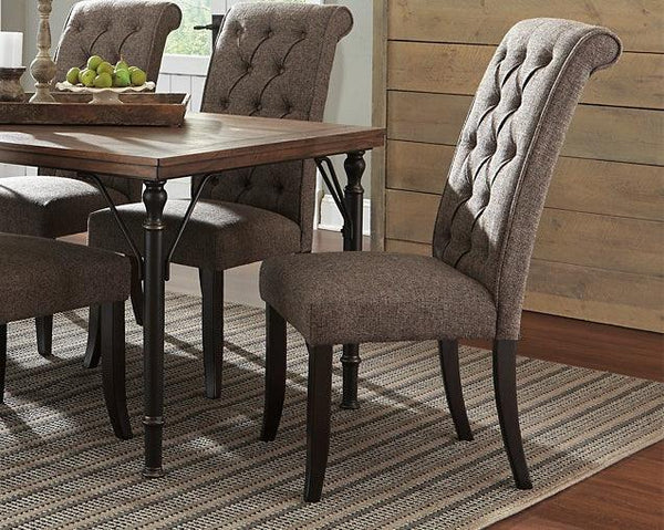D530-02X2 Brown/Beige Casual Tripton Dining Chair (Set of 2) By Ashley - sofafair.com
