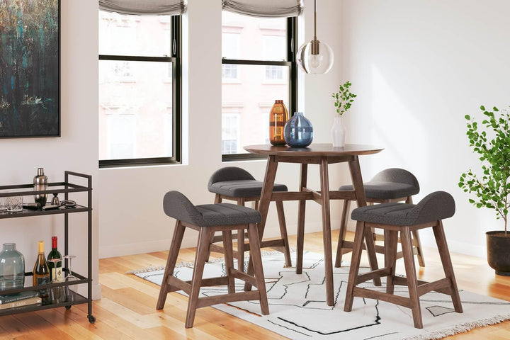 Lyncott Counter Height Bar Stool D615-224 Black/Gray Contemporary Barstool By Ashley - sofafair.com