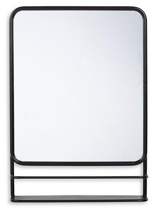 A8010232 Black/Gray Contemporary Ebba Accent Mirror By Ashley - sofafair.com