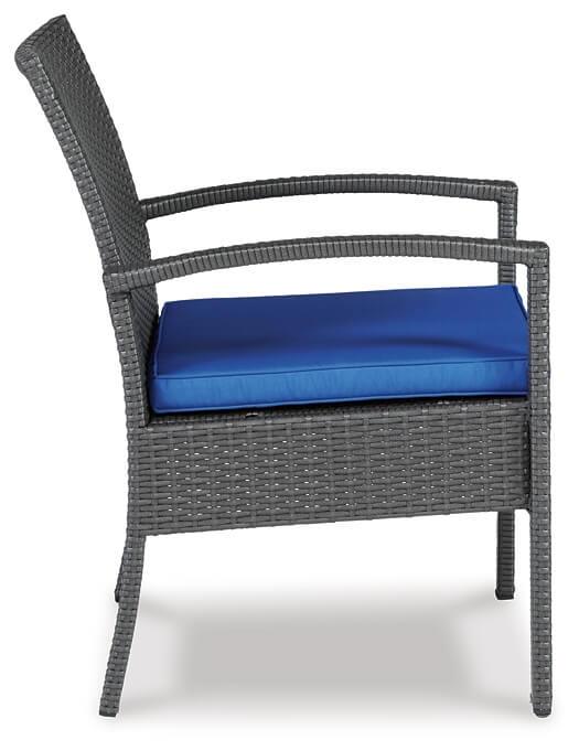 Alina Outdoor Love/Chairs/Table Set (Set of 4) P328-080 Black/Gray Casual Outdoor Chat Set By AFI - sofafair.com