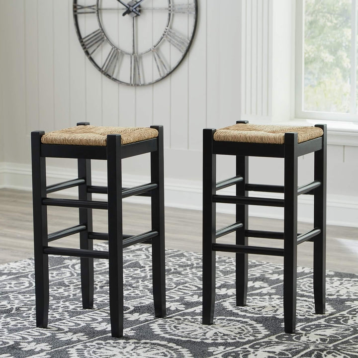 Mirimyn Bar Height Bar Stool D508-130 Black/Gray Casual Barstools By Ashley - sofafair.com