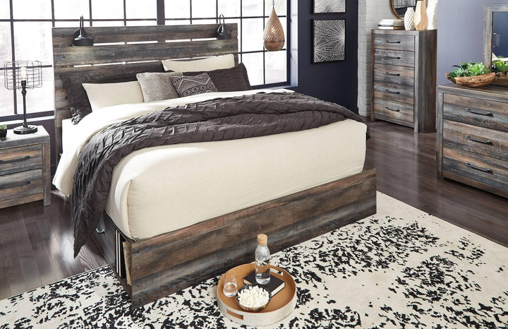 Drystan King Panel Bed with 2 Storage Drawers B211B15 Black/Gray Casual Master Beds By Ashley - sofafair.com
