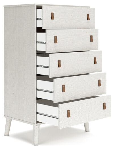 Aprilyn Chest of Drawers EB1024-245 White Contemporary Master Bed Cases By AFI - sofafair.com