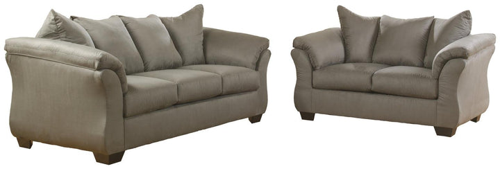 Darcy Sofa and Loveseat 75005U5 Cobblestone Contemporary Stationary Upholstery Package By AFI - sofafair.com