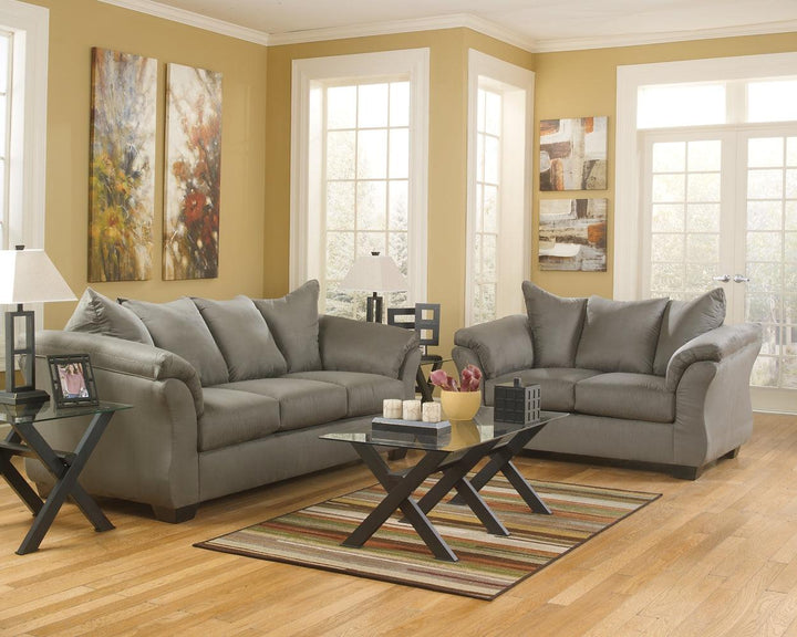 Darcy Sofa and Loveseat 75005U5 Cobblestone Contemporary Stationary Upholstery Package By AFI - sofafair.com