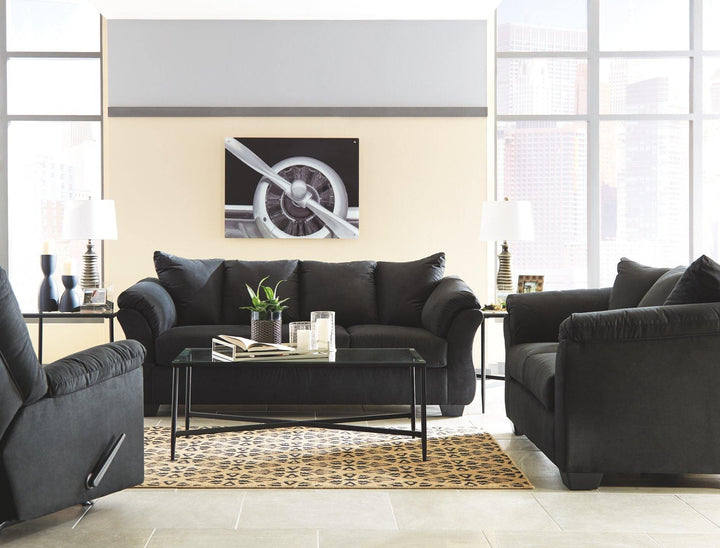 Darcy Loveseat 7500835 Black Contemporary Stationary Upholstery By AFI - sofafair.com