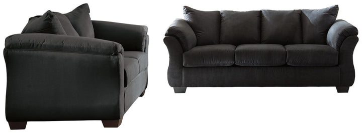 Darcy Sofa and Loveseat 75008U1 Black Contemporary Stationary Upholstery Package By AFI - sofafair.com