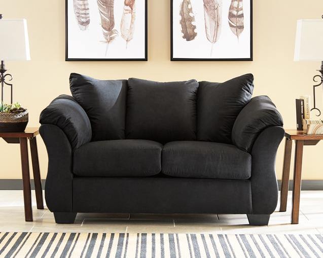 Darcy Loveseat 7500835 Black Contemporary Stationary Upholstery By AFI - sofafair.com