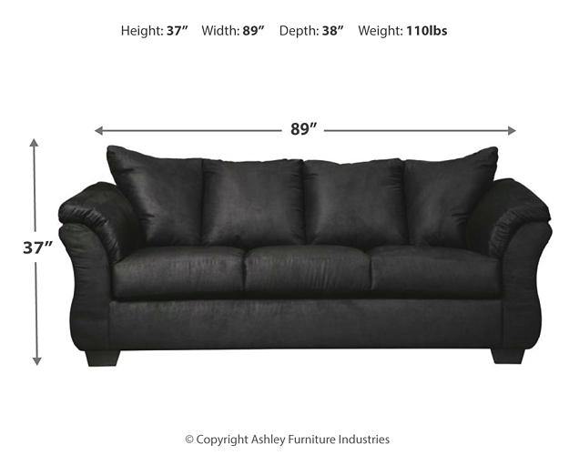 Darcy Sofa 7500838 Black Contemporary Stationary Upholstery By AFI - sofafair.com