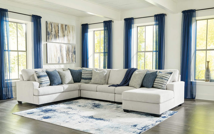 Lowder 5-Piece Sectional with Chaise 13611S4 White Casual Stationary Sectionals By AFI - sofafair.com