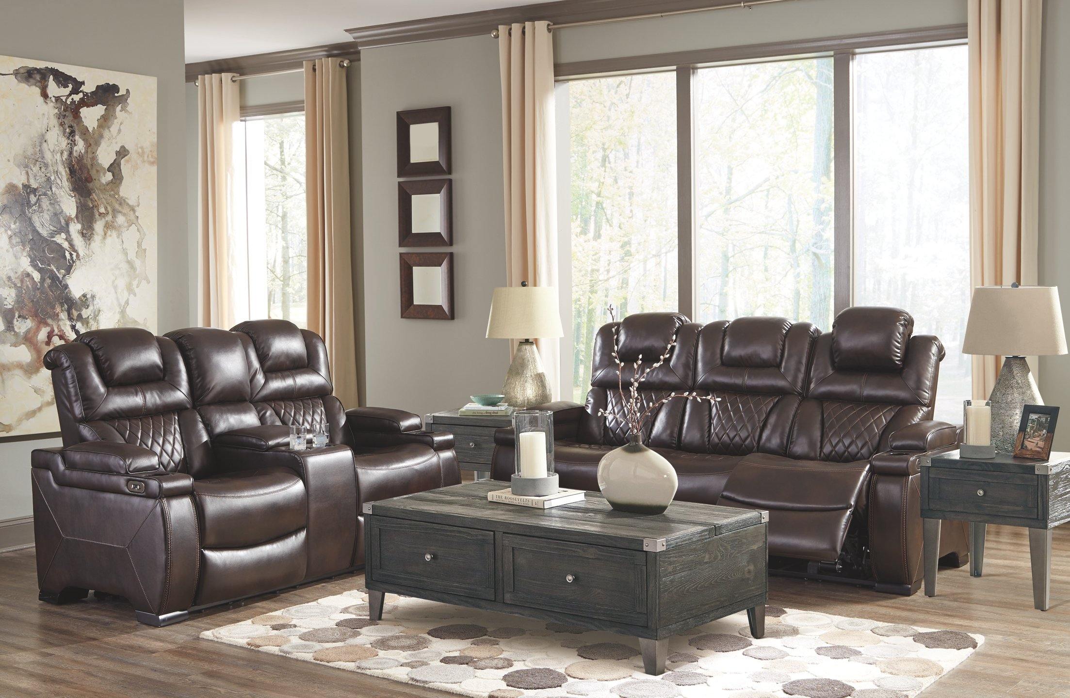 Motion Upholstery by AFI Warnerton Power Reclining Loveseat with ...