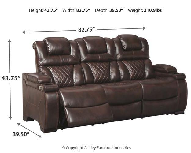 Warnerton Power Reclining Sofa 7540715 Chocolate Contemporary Motion Upholstery By AFI - sofafair.com