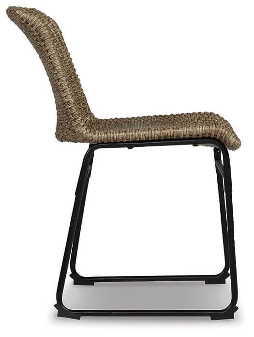 P369-601 Black/Gray Casual Amaris Outdoor Dining Chair (Set of 2) By AFI - sofafair.com