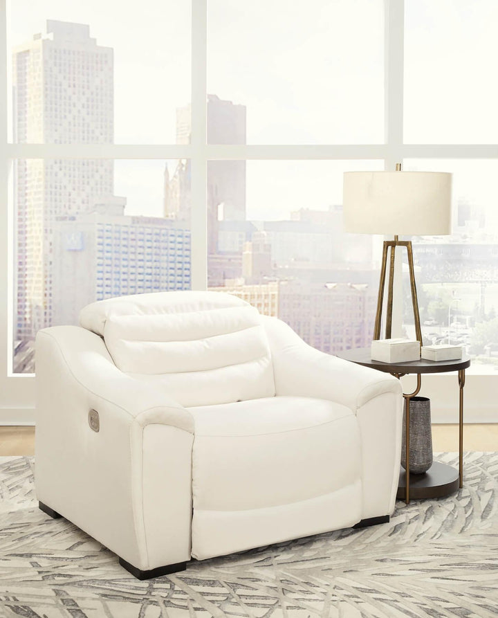 Next-Gen Gaucho Power Recliner 5850513 White Contemporary Motion Upholstery By Ashley - sofafair.com