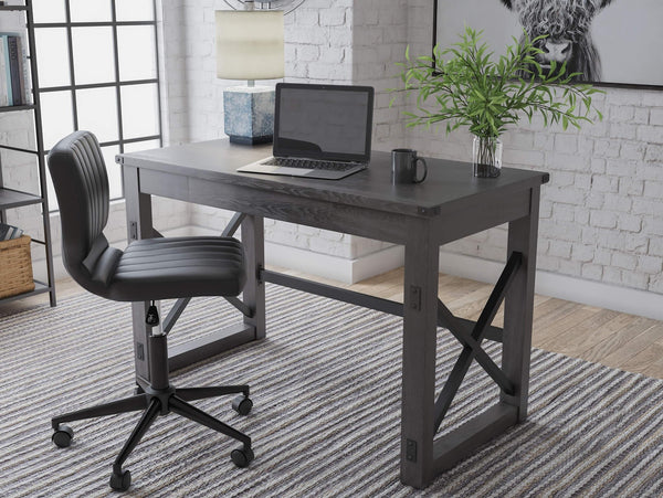 Freedan 48" Home Office Desk H286-26 Brown/Beige Casual Desks By Ashley - sofafair.com