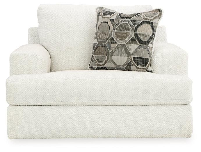 Karinne Oversized Chair 3140323 White Contemporary Stationary Upholstery By Ashley - sofafair.com