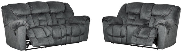 Capehorn Reclining Sofa and Loveseat 76902U1 Granite Contemporary Motion Upholstery Package By AFI - sofafair.com