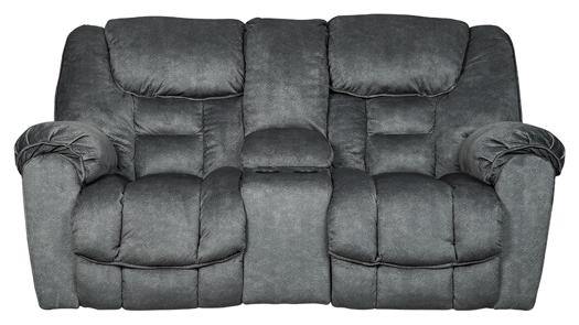 Capehorn Reclining Loveseat with Console 7690294 Granite Contemporary Motion Upholstery By AFI - sofafair.com