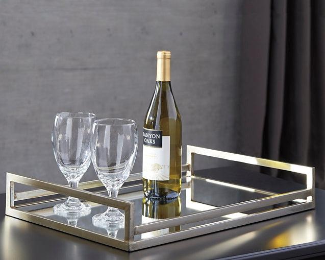 A2000255 Metallic Contemporary Derex Tray By Ashley - sofafair.com