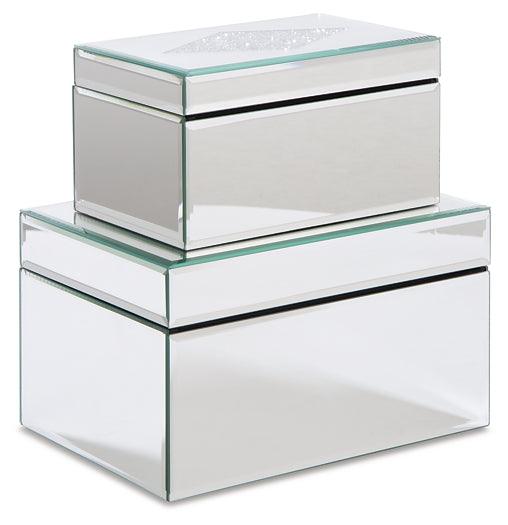 A2000409 Metallic Contemporary Charline Box (Set of 2) By Ashley - sofafair.com