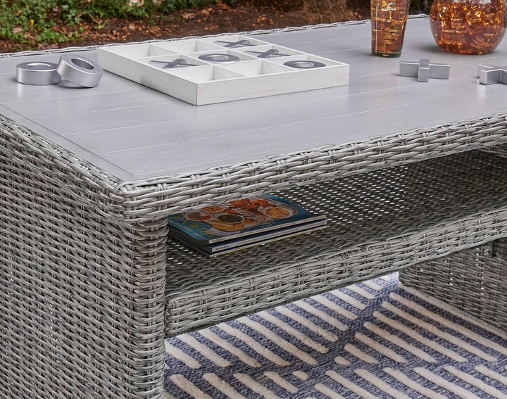 Naples Beach Outdoor Multi-use Table P439-625 Black/Gray Casual Outdoor Dining Table By Ashley - sofafair.com