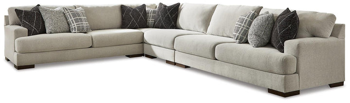 Artsie 4-Piece Sectional 58605S2 Black/Gray Contemporary Stationary Sectionals By AFI - sofafair.com