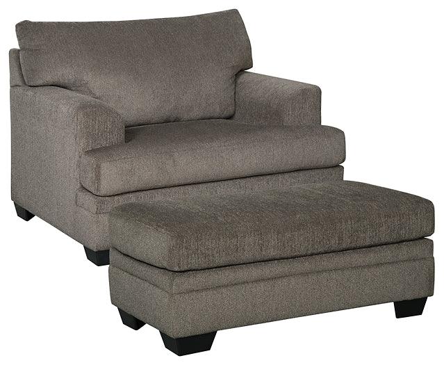 Dorsten Chair and Ottoman 77204U3 Slate Contemporary Stationary Upholstery Package By AFI - sofafair.com