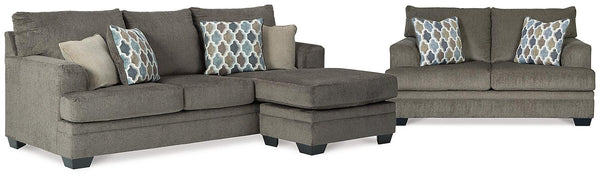 Dorsten Sofa Chaise and Loveseat 77204U2 Slate Contemporary Stationary Upholstery Package By AFI - sofafair.com