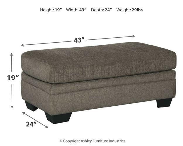 Dorsten Ottoman 7720414 Slate Contemporary Stationary Upholstery By AFI - sofafair.com