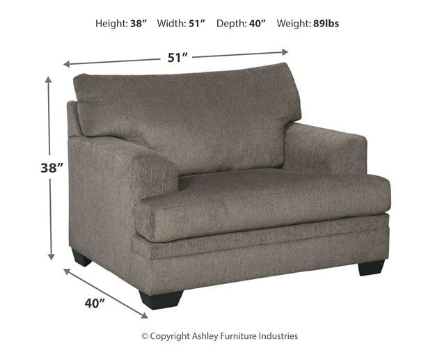 Dorsten Chair and Ottoman 77204U3 Slate Contemporary Stationary Upholstery Package By AFI - sofafair.com