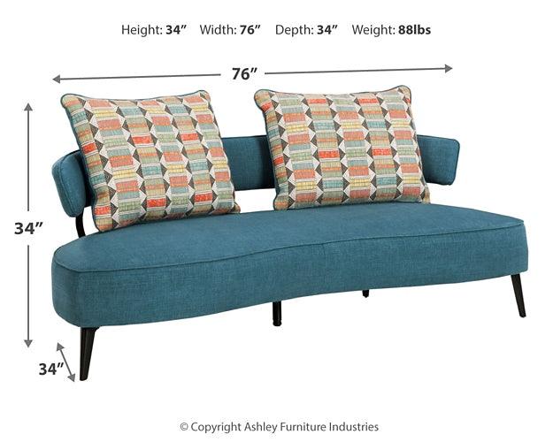 Hollyann RTA Sofa 2440338 Blue Contemporary Stationary Upholstery By Ashley - sofafair.com