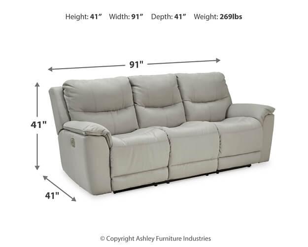 Next-Gen Gaucho Power Reclining Sofa 6080615 Brown/Beige Contemporary Motion Upholstery By AFI - sofafair.com