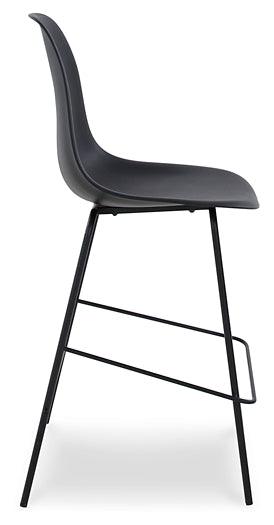 Forestead Counter Height Bar Stool D130-124 Black/Gray Contemporary Barstool By Ashley - sofafair.com