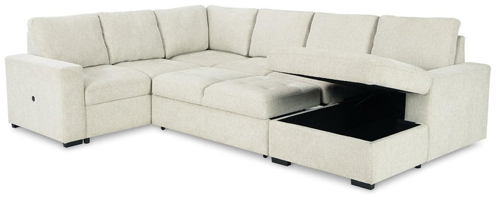 Millcoe 3-Piece Sectional with Pop Up Bed 26605S1 Black/Gray Contemporary Stationary Sectionals By AFI - sofafair.com