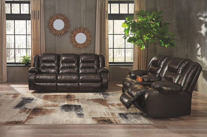 Vacherie Reclining Loveseat with Console 7930794 Chocolate Contemporary Motion Upholstery By AFI - sofafair.com