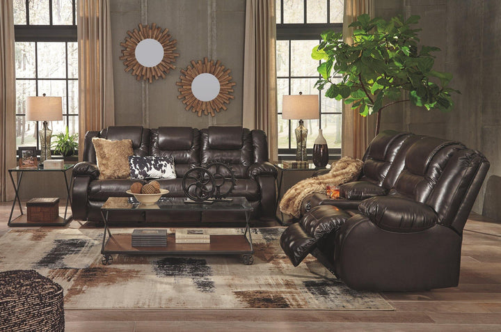 Vacherie Reclining Loveseat with Console 7930794 Chocolate Contemporary Motion Upholstery By AFI - sofafair.com