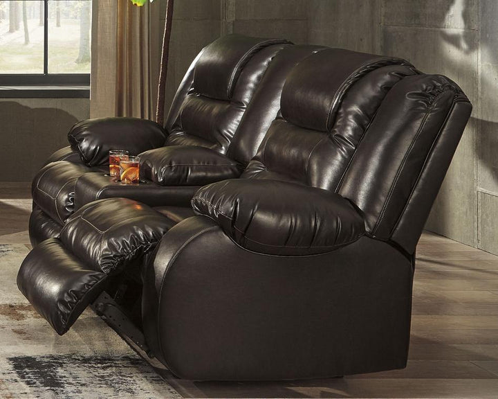 Vacherie Reclining Loveseat with Console 7930794 Chocolate Contemporary Motion Upholstery By AFI - sofafair.com