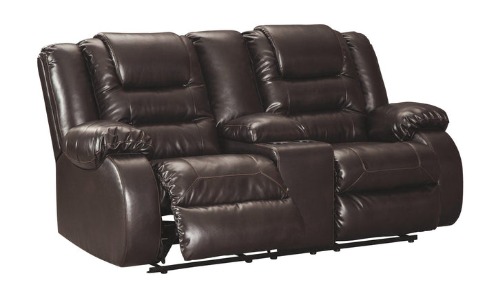 Vacherie Reclining Loveseat with Console 7930794 Chocolate Contemporary Motion Upholstery By AFI - sofafair.com