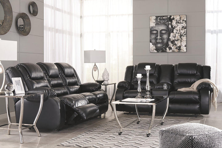Vacherie Reclining Sofa 7930888 Black Contemporary Motion Upholstery By AFI - sofafair.com