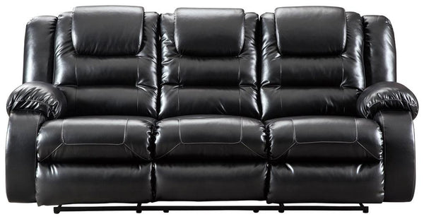 Vacherie Reclining Sofa and Loveseat 79308U1 Black Contemporary Motion Upholstery Package By AFI - sofafair.com